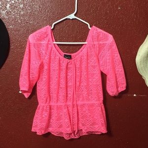 Pink neon top f21